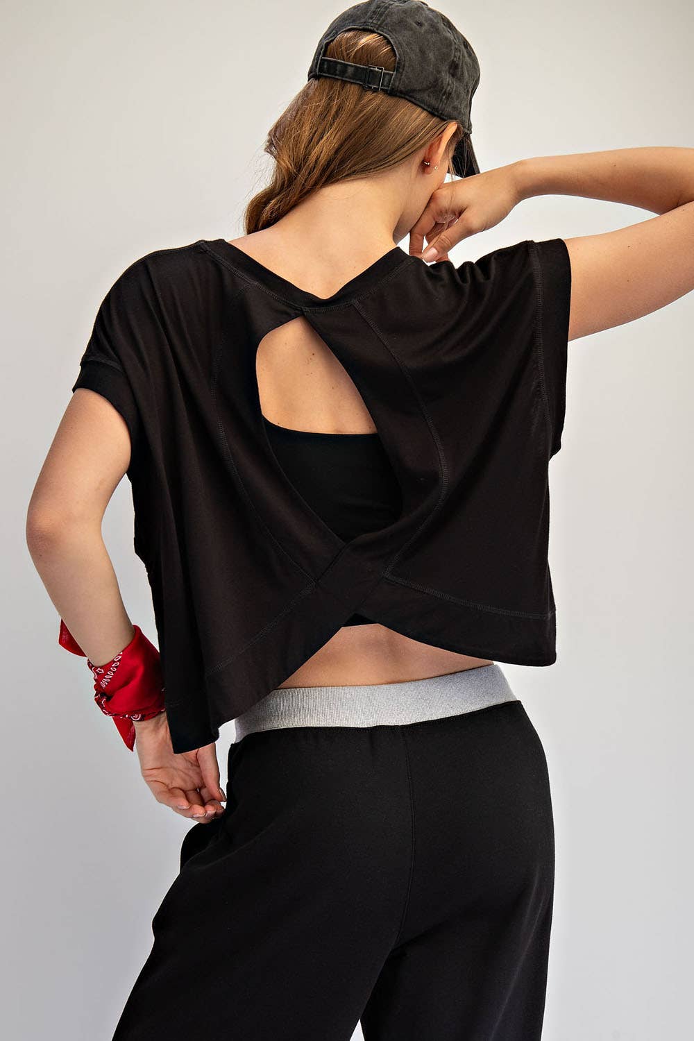 VISCOSE MODAL OPEN BACK TOP