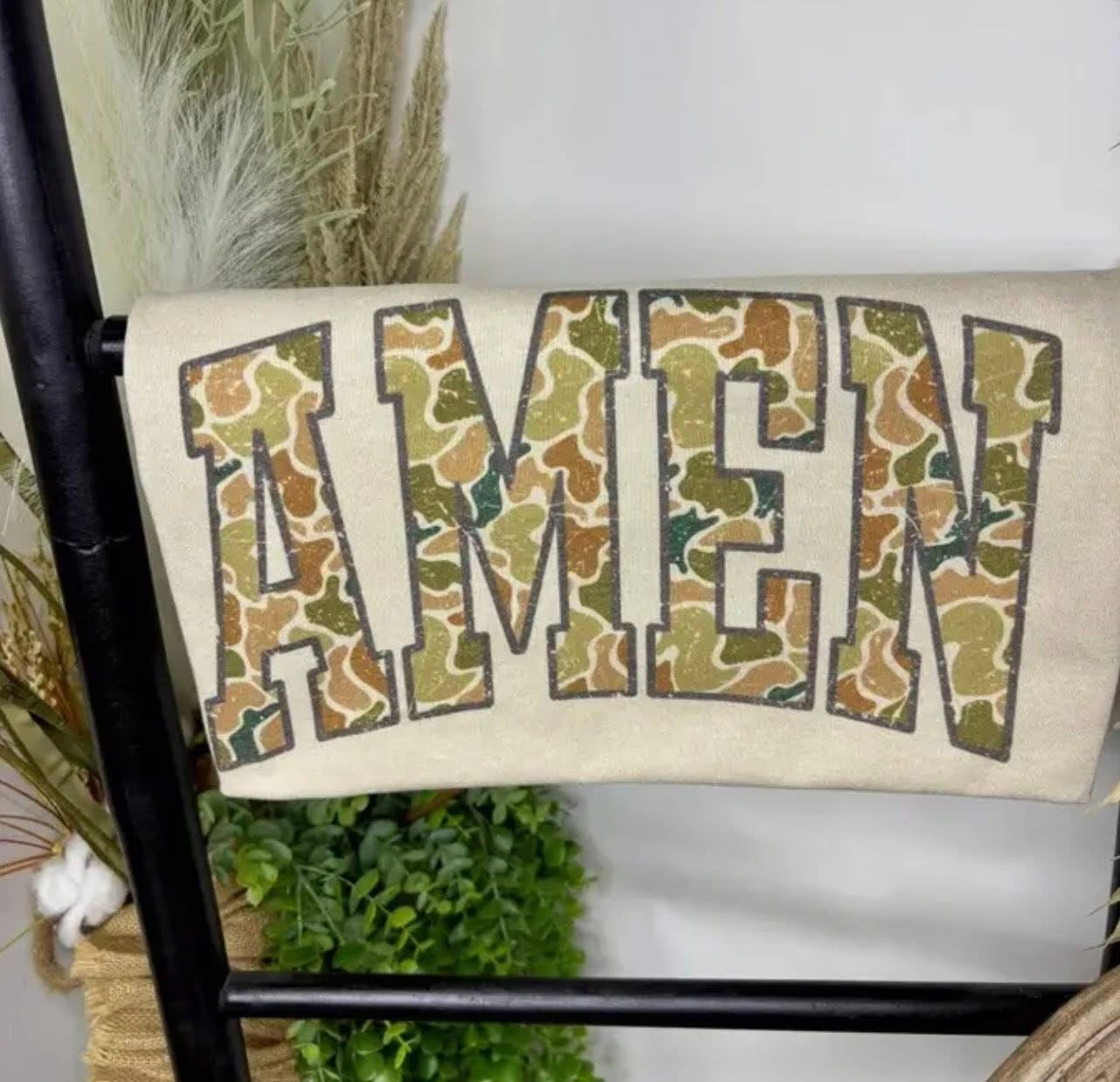 Camo Amen Tee