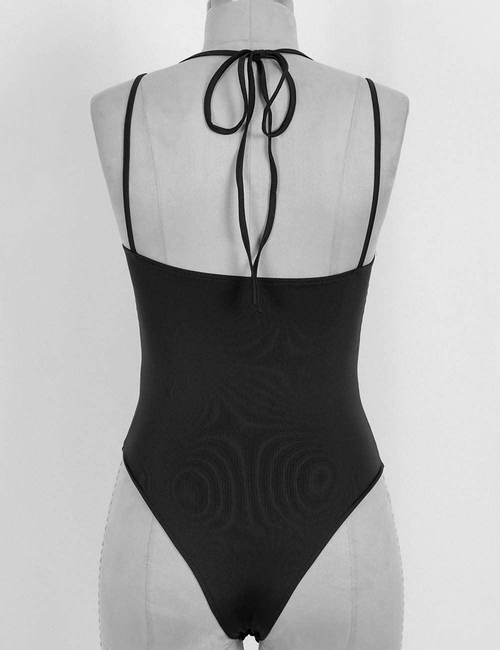 Lace Backless Spaghetti Strap Bodysuit