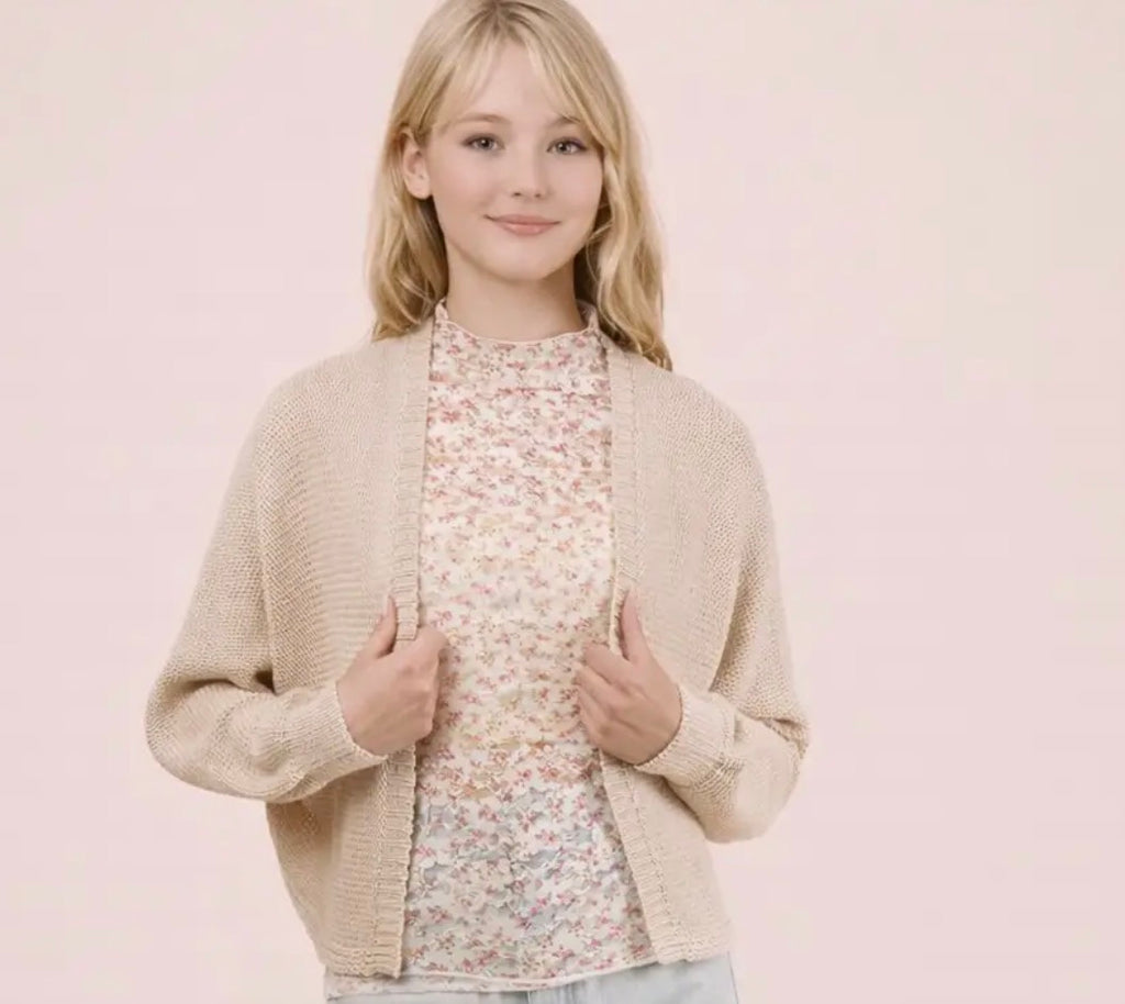 Cropped Knit Cardigan