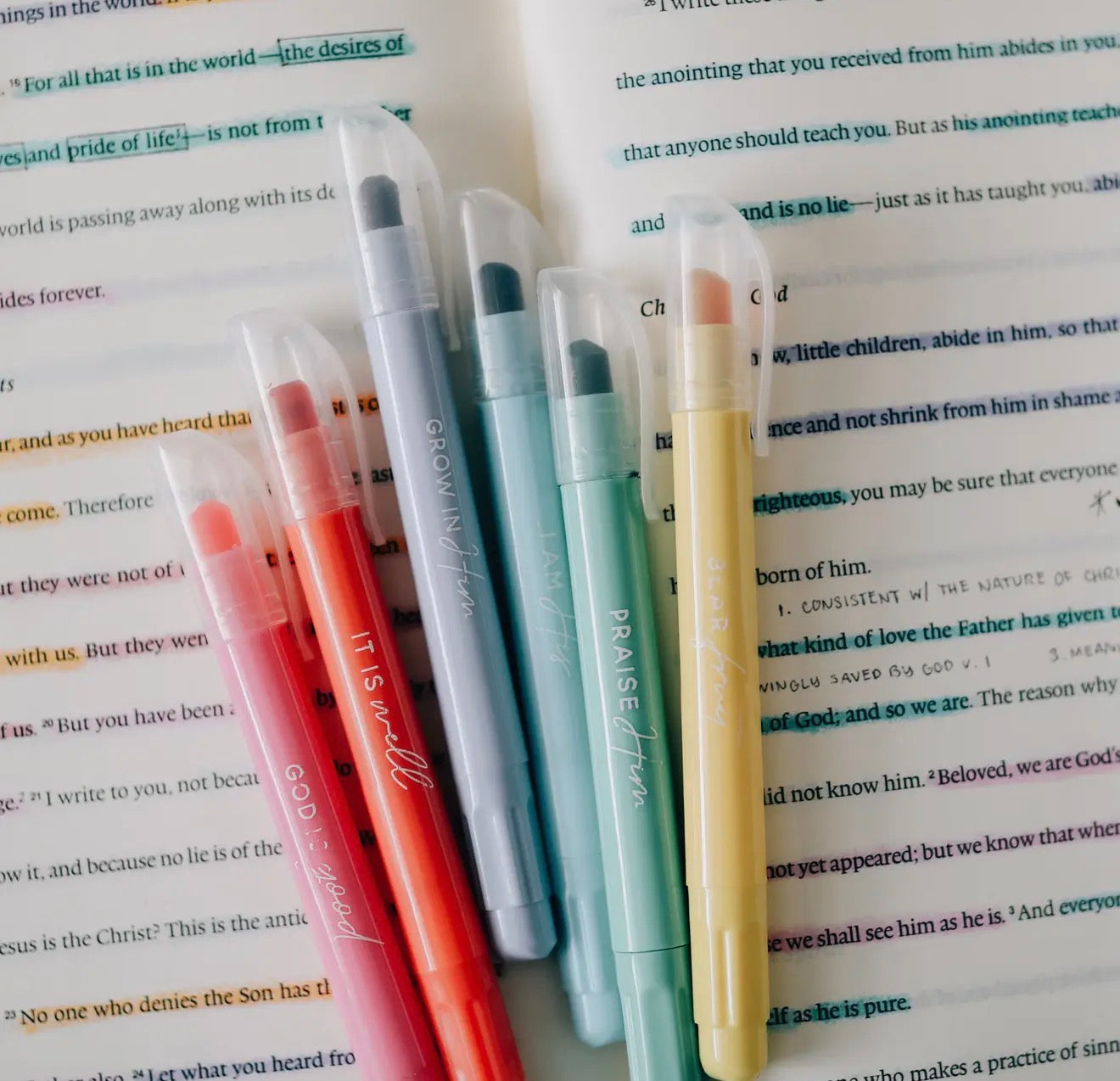 Pastel Bible Highlighter Set